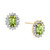 Peridot (1-1/10 ct. t.w.) & Diamond (1/4 ct. t.w.) Halo Stud Earrings in 10k Gold