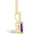 Amethyst (1-5/8 Ct. T.W.) and Diamond Accent Pendant Necklace in 14K Yellow Gold