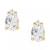White Topaz Pear Stud Earrings (1/2 ct. t.w.) in 14k Gold
