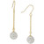 Crystal Pavé Ball Chain Drop Earrings in 14k Gold-Plated Sterling Silver, Created for Macy's