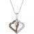 Chocolate Diamond (1/5 ct. t.w.) & Nude Diamond (1/5 ct. t.w.) Interlocking Heart 18" Pendant Necklace in 14k Rose, Yellow or White Gold
