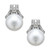 Cultured South Sea Pearl (11mm) and Diamond (5/8 ct. t.w.) Drop Earrings in 14k White Gold