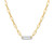 Diamond Bar Paperclip Link 18" Chain Necklace (1/5 ct. t.w.) in Sterling Silver & 14k Gold-Plate