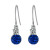 6mm Pave Crystal Ball Drop Wire Earrings in Sterling Silver