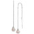 Cultured Freshwater Pearl (8mm) Threader Earrings in Sterling Silver