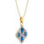 Sapphire (1/2 ct. t.w.) & Diamond (1/3 ct. t.w.) Quatrefoil 18" Pendant Necklace in 14k Gold
