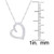 Lab-Created White Sapphire Heart 18" Pendant Necklace (5/8 ct. t.w.) in Sterling Silver