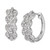 Vanilla Diamond Small Huggie Hoop Earrings (5/8 ct. t.w.) in Platinum, 0.66"