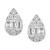 EFFY® Diamond Round & Baguette Teardrop Cluster Stud Earrings (1/2 ct. t.w.) in 14k White Gold