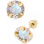 Lab-Created Opal (1/5 ct. t.w.) & Lab-Created White Sapphire (1/10 ct. t.w.) Oval Stud Earrings
