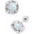 Lab-Created Opal (1/5 ct. t.w.) & Lab-Created White Sapphire (1/10 ct. t.w.) Oval Stud Earrings