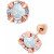 Lab-Created Opal (1/5 ct. t.w.) & Lab-Created White Sapphire (1/10 ct. t.w.) Oval Stud Earrings