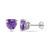 Amethyst (3 1/3 ct. t.w.) Heart Stud Earrings in Sterling Silver