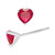 3-Pc. Set Lab-Created Red Spinel Graduated Heart Stud Earrings (1-3/8 ct. t.w.) in Sterling Silver