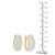 Diamond Baguette & Round Ladder Small Oval Hoop Earrings (1 ct. t.w.) in 14k Gold