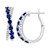 EFFY® Sapphire (3-1/3 ct. t.w.) & Diamond (1/4 ct. t.w.) Crossover Hoop Earrings in 14k White Gold