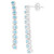 Lab-Created Aquamarine Linear Drop Earrings (1-1/5 ct. t.w.) in Sterling Silver