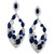 EFFY® Sapphire (2-3/8 ct. t.w.) & Diamond (1/3 ct. t.w.) Cluster Drop Earrings in 14k White Gold