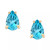 Blue Topaz Pear Stud Earrings (1 ct. t.w.) in 14k Gold