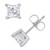 Diamond Princess Stud Earrings (1 ct. t.w.) in 14k White Gold