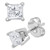 Diamond Princess Stud Earrings (1 ct. t.w.) in 14k White Gold