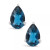 Pear-shape Gemstone Stud Earrings in Sterling Silver