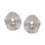 Cultured Freshwater Pearl (6mm) & Cubic Zirconia Button Stud Earrings in Sterling Silver