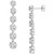 Lab Grown Diamond Linear Drop Earrings (6-1/4 ct. t.w.) in 14k White Gold
