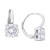 Lab-Created Moissanite Solitaire Leverback Earrings (4 ct. t.w.) in 14k White Gold