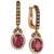 Raspberry Rhodolite® (2-3/4 ct. t.w.) & Diamond (3/4 ct. t.w.) Drop Earrings in 14k Rose Gold