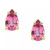 Pink Topaz Pear Stud Earrings (1/2 ct. t.w.) in 14k Gold
