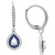 Blue Topaz (1/3 ct. t.w.), Cubic Zirconia, & Enamel Pear Dangle Hoop Earrings in Sterling Silver (Also in Lab-Created Opal & Amethyst), Created for Macy's