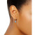Blue Topaz (1/3 ct. t.w.), Cubic Zirconia, & Enamel Pear Dangle Hoop Earrings in Sterling Silver (Also in Lab-Created Opal & Amethyst), Created for Macy's