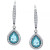 Blue Topaz (1/3 ct. t.w.), Cubic Zirconia, & Enamel Pear Dangle Hoop Earrings in Sterling Silver (Also in Lab-Created Opal & Amethyst), Created for Macy's