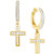 Diamond Dangle Cross Hoop Earrings (1/2 ct. tw.) in 14k Yellow Gold