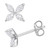 Lab-Created Moissanite Flower Stud Earrings (3/4 ct. t.w.) in 10k White Gold