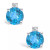 Blue Topaz (5/8 ct. t.w.) and Diamond Accent Stud Earrings in 14K Yellow Gold or 14k White Gold