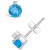Blue Topaz (5/8 ct. t.w.) and Diamond Accent Stud Earrings in 14K Yellow Gold or 14k White Gold