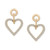 Diamond Heart Drop Earrings (1/2 ct. t.w.) in 14k Gold, Created for Macy's