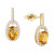 Citrine (1-1/2 ct. t.w.) & Diamond (1/5 ct. t.w.) Halo Drop Earrings in 14k Gold (Also in Amethyst)
