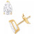 Certified Lab Grown Diamond Pear Stud Earrings (3 ct. t.w.) in 14k Gold