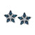 Sapphire (1-1/3 ct. t.w.) & Diamond (1/5 ct. t.w.) Flower Stud Earrings in 14k White Gold