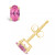Pink Topaz (1/2 ct. t.w.) Stud Earrings in 14K White Gold or 14K Yellow Gold