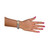 Diamond Dew Drop Popcorn Mesh Bracelet (1/2 ct. t.w.) in Sterling Silver and 14k Plated Gold