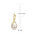Cultured South Sea Pearl (9 - 9-1/2mm) & Diamond Accent Drop Earrings in 14k Gold