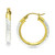 Small Two-Tone Textured Hoop Earrings in Sterling Silver & 18k Gold-Plate, 3/4", Created for Macy's