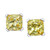 Cubic Zirconia Omega Back Stud Earrings in Sterling Silver