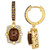 Chocolate Quartz (2-1/2 ct. t.w.) & Diamond (5/8 ct. t.w.) Dangle Hoop Earrings in 14k Gold