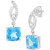Swiss Blue Topaz (3-5/8 ct. t.w.) & Diamond (1/10 ct. t.w.) Drop Earrings in 14K White Gold (Also in Pink Amethyst)