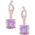 Swiss Blue Topaz (3-5/8 ct. t.w.) & Diamond (1/10 ct. t.w.) Drop Earrings in 14K White Gold (Also in Pink Amethyst)